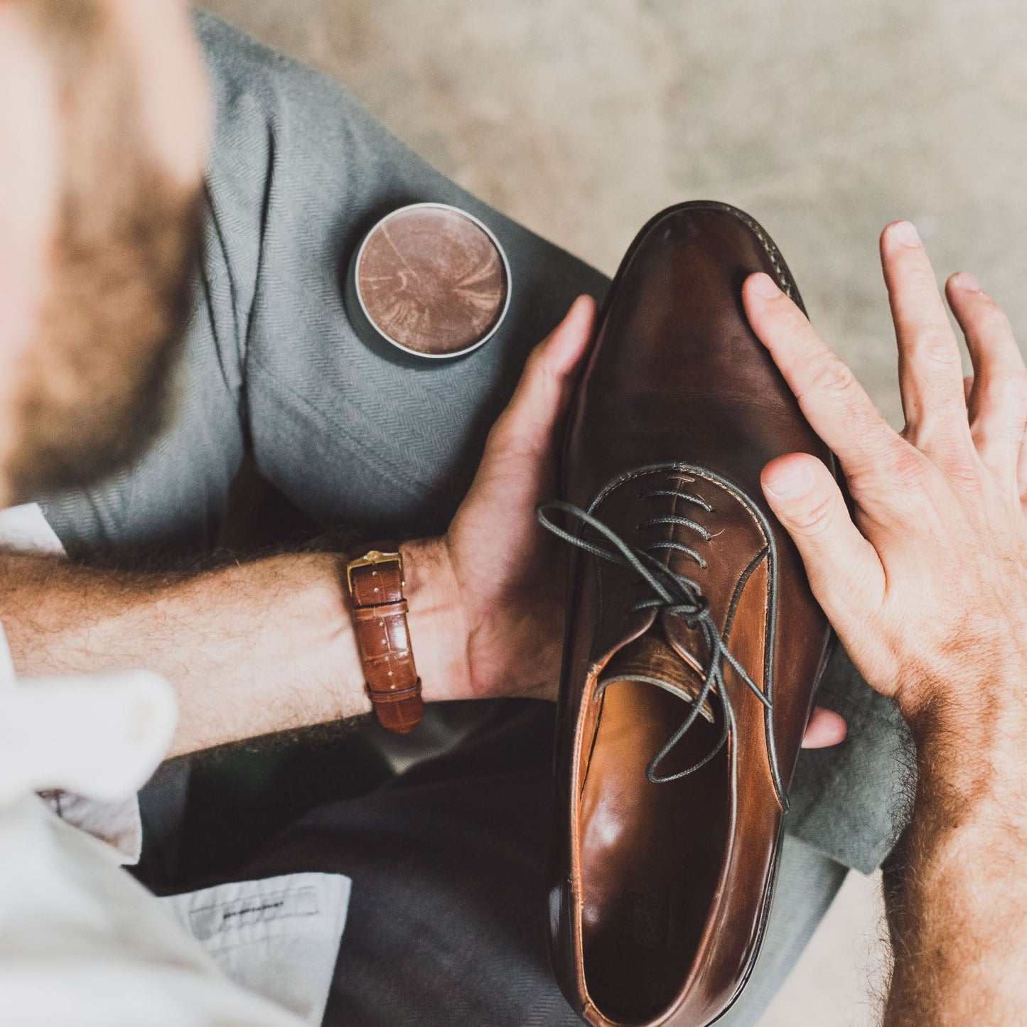 Brown Shoe Polish Paste / Wax