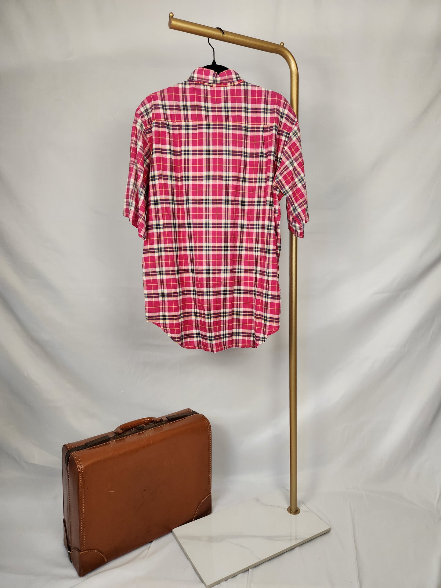 Vintage Mark Fore & Strike Madras Short-Sleeve Button Down