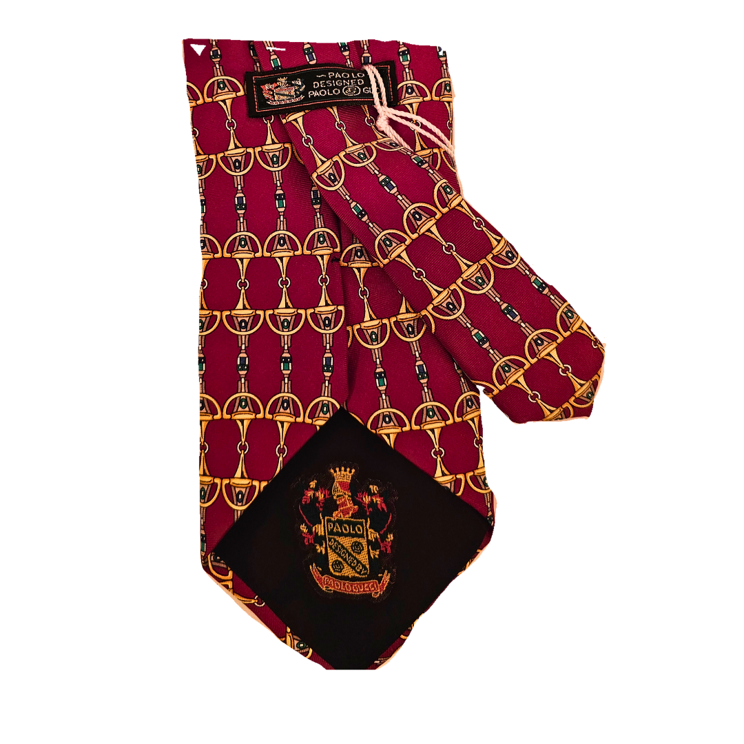 PAOLO by Gucci Red Horsebit Tie