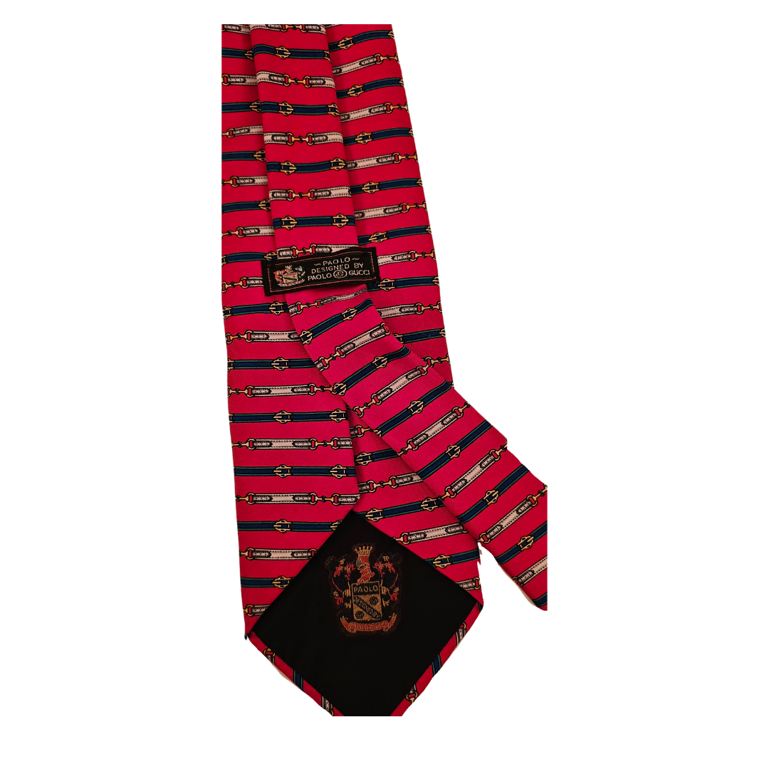 PAOLO GUCCI red Belt & Bit The