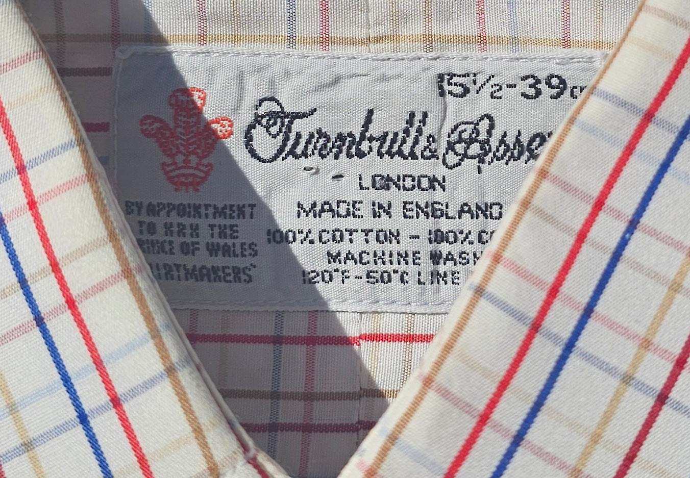 Turnbull and Asser Tattersall Shirt 15.5