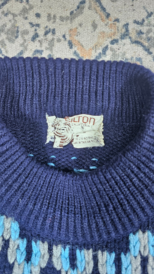 80's Vintage Fair Isle Knit - S - 19 x 24