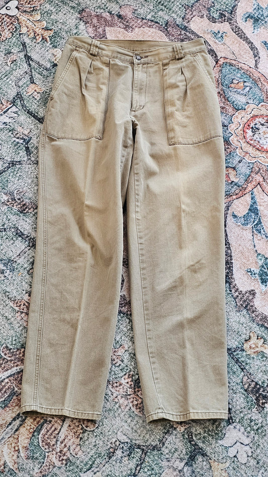 90's Gap Pleated Patch Pocket Chinos - 31 x 30