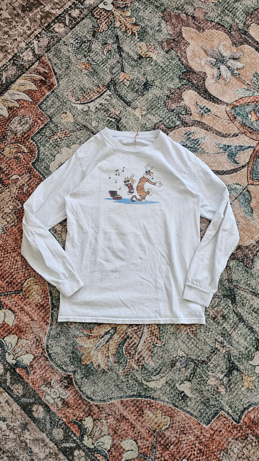 90s Calvin and Hobbes Crew Neck - S/XS