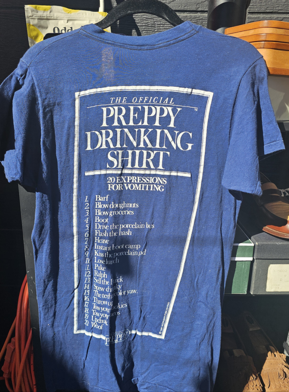 1981 Rare Official Preppy Drinking Shirt - Double Sided