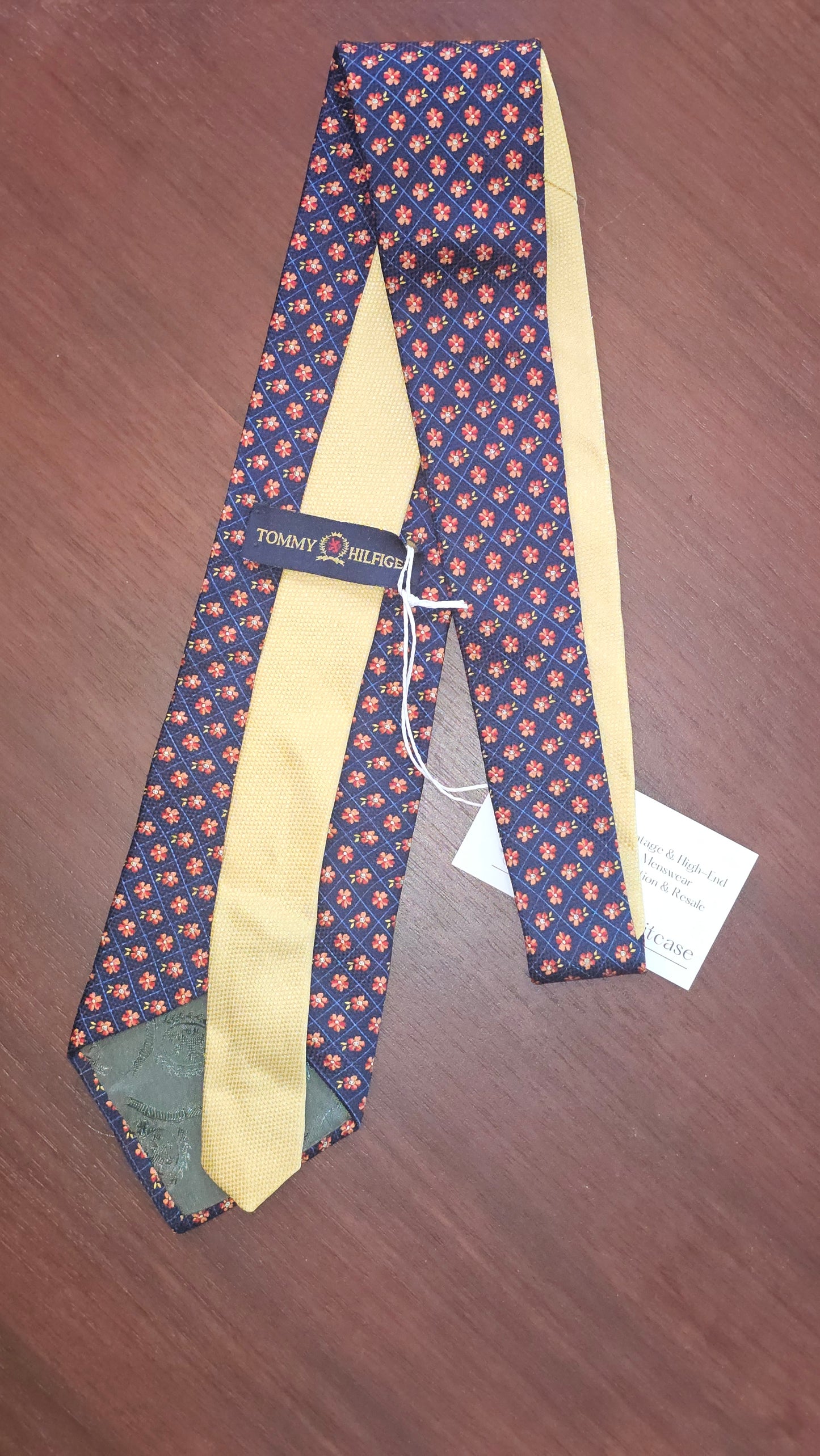 Repeating Flower Tommy Hilfiger Tie - 90's