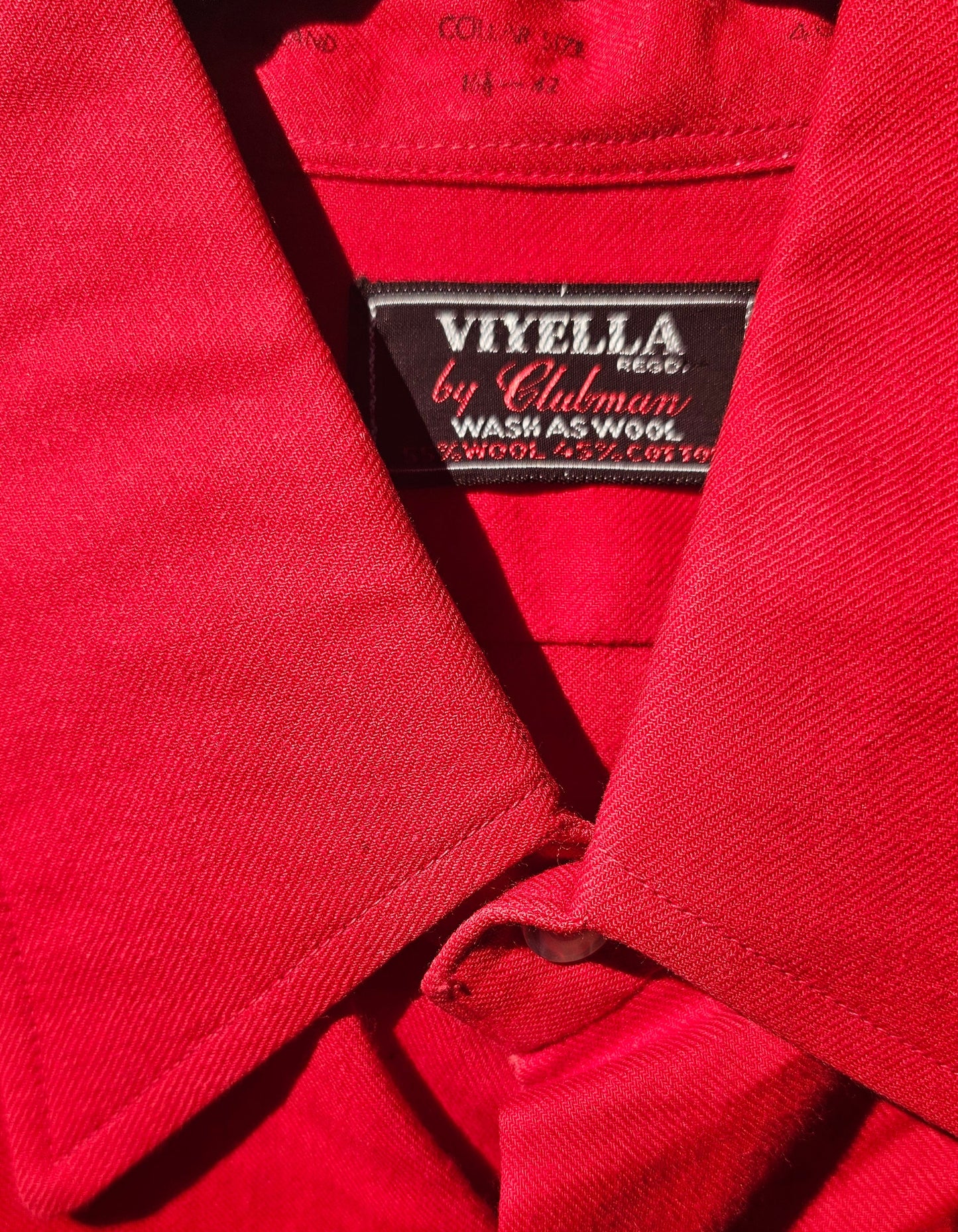 Viyella by Clubman Red Cotton-Wool Flannel 16.5 x 35