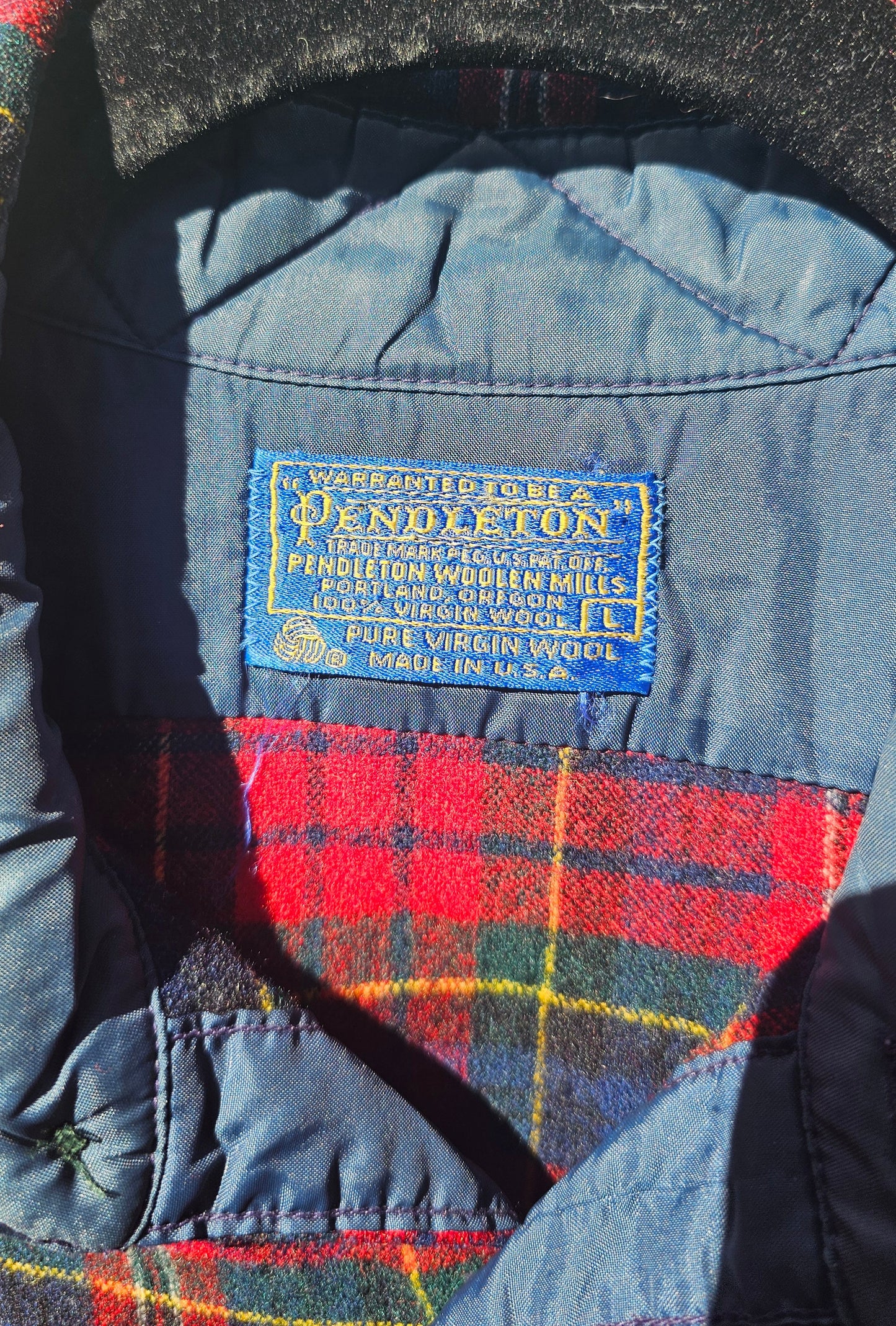 60's Pendleton Red Tartan Wool Shirt