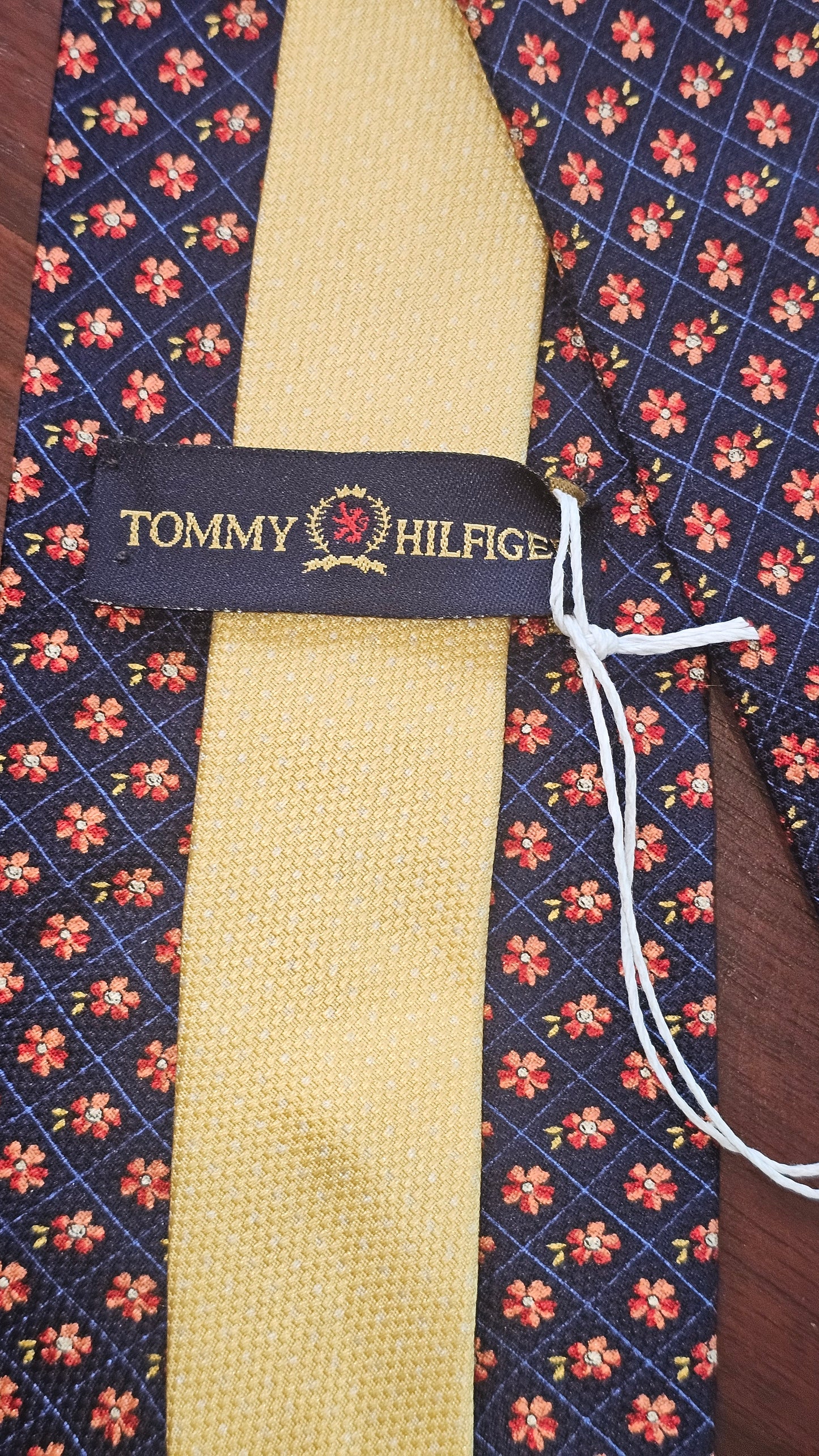 Repeating Flower Tommy Hilfiger Tie - 90's