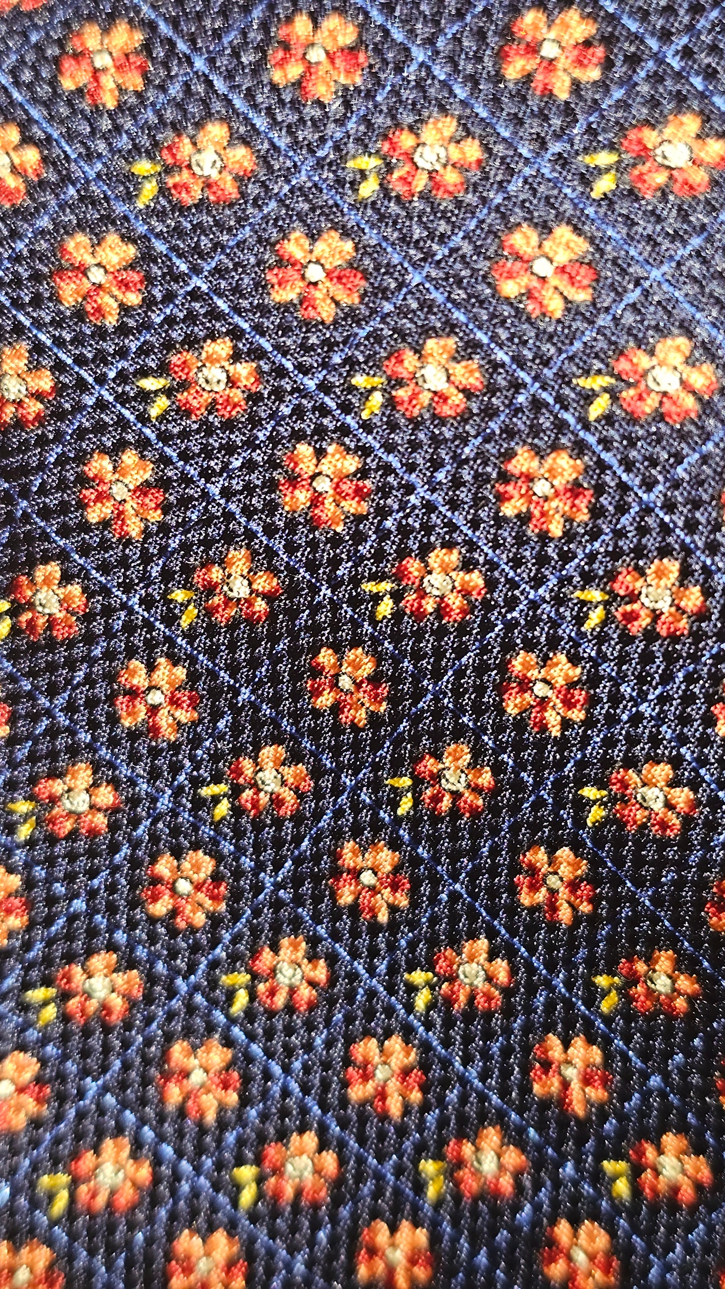 Repeating Flower Tommy Hilfiger Tie - 90's