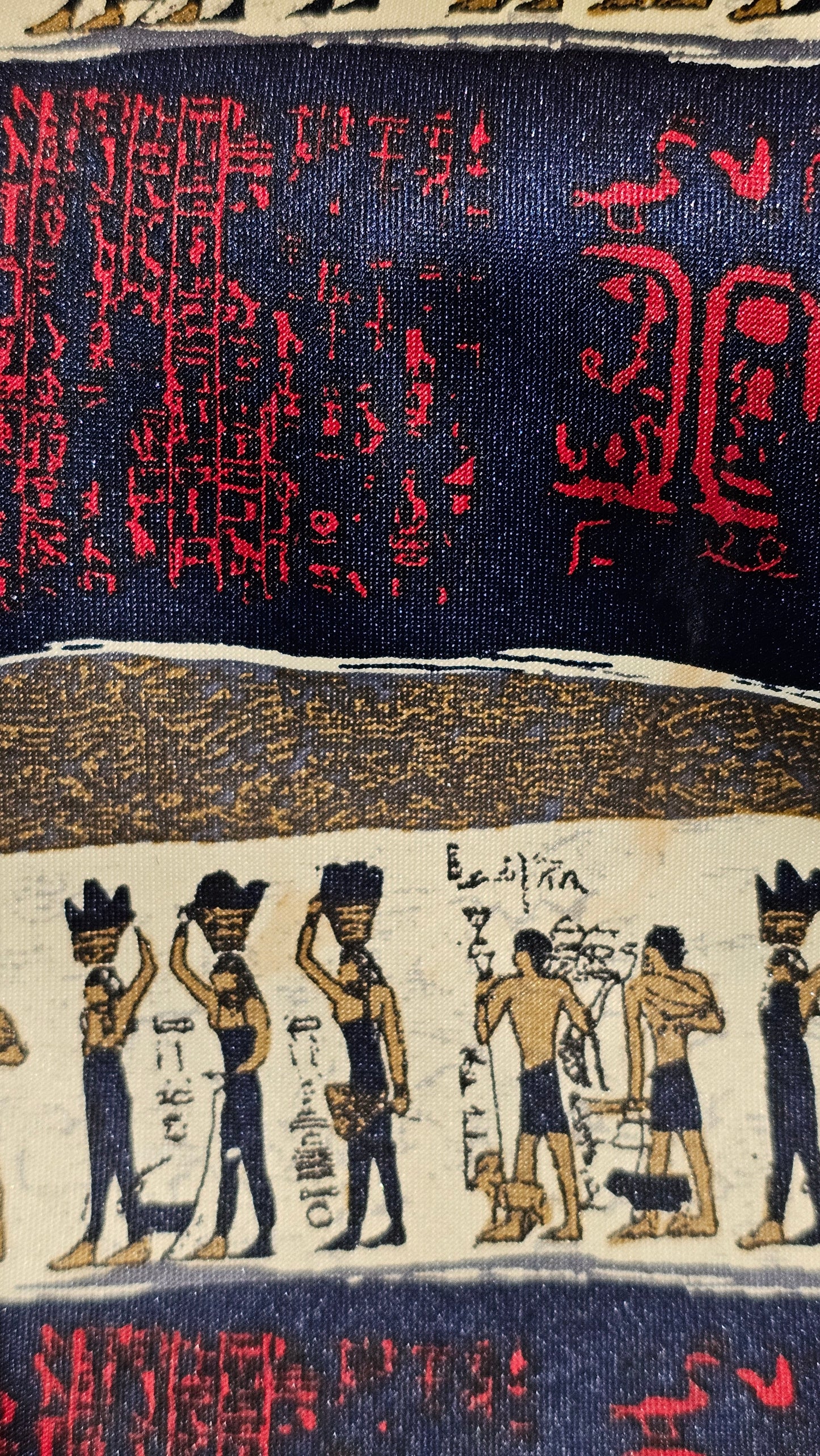 90's Rene Chagal Egyptian Hieroglyphs Tie