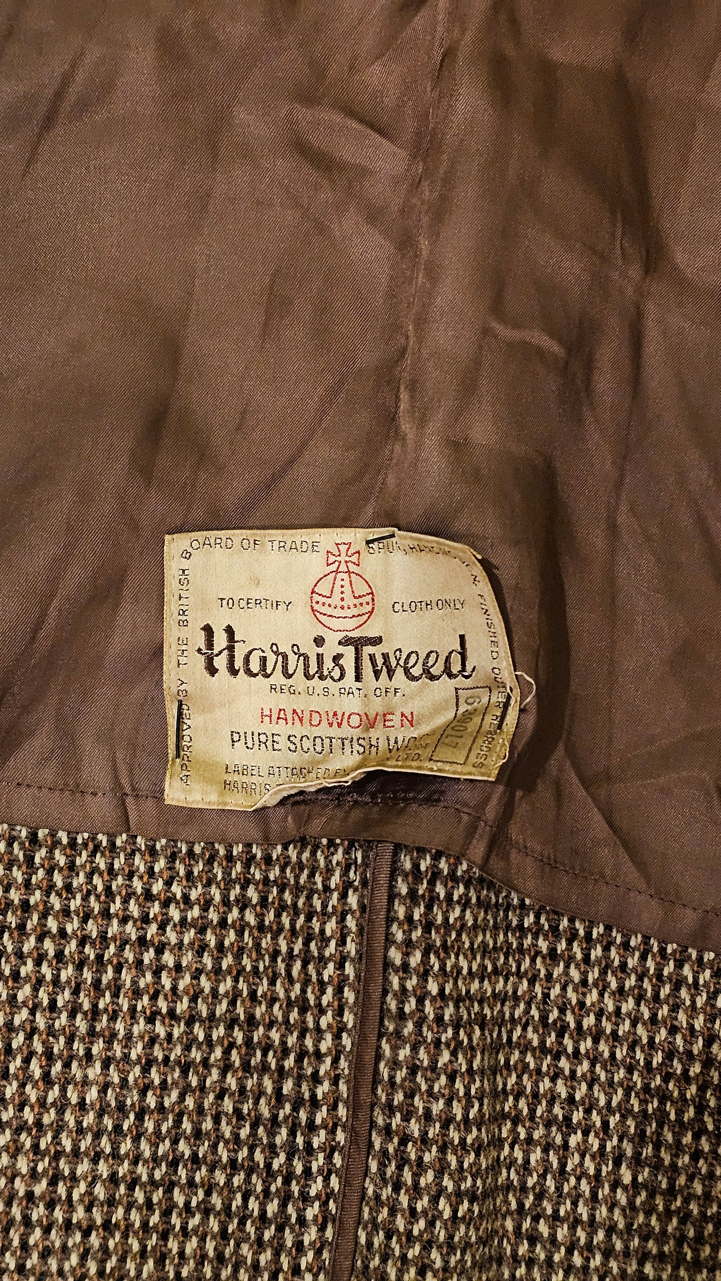 30s Harris Tweed Raglan Overcoat 44R