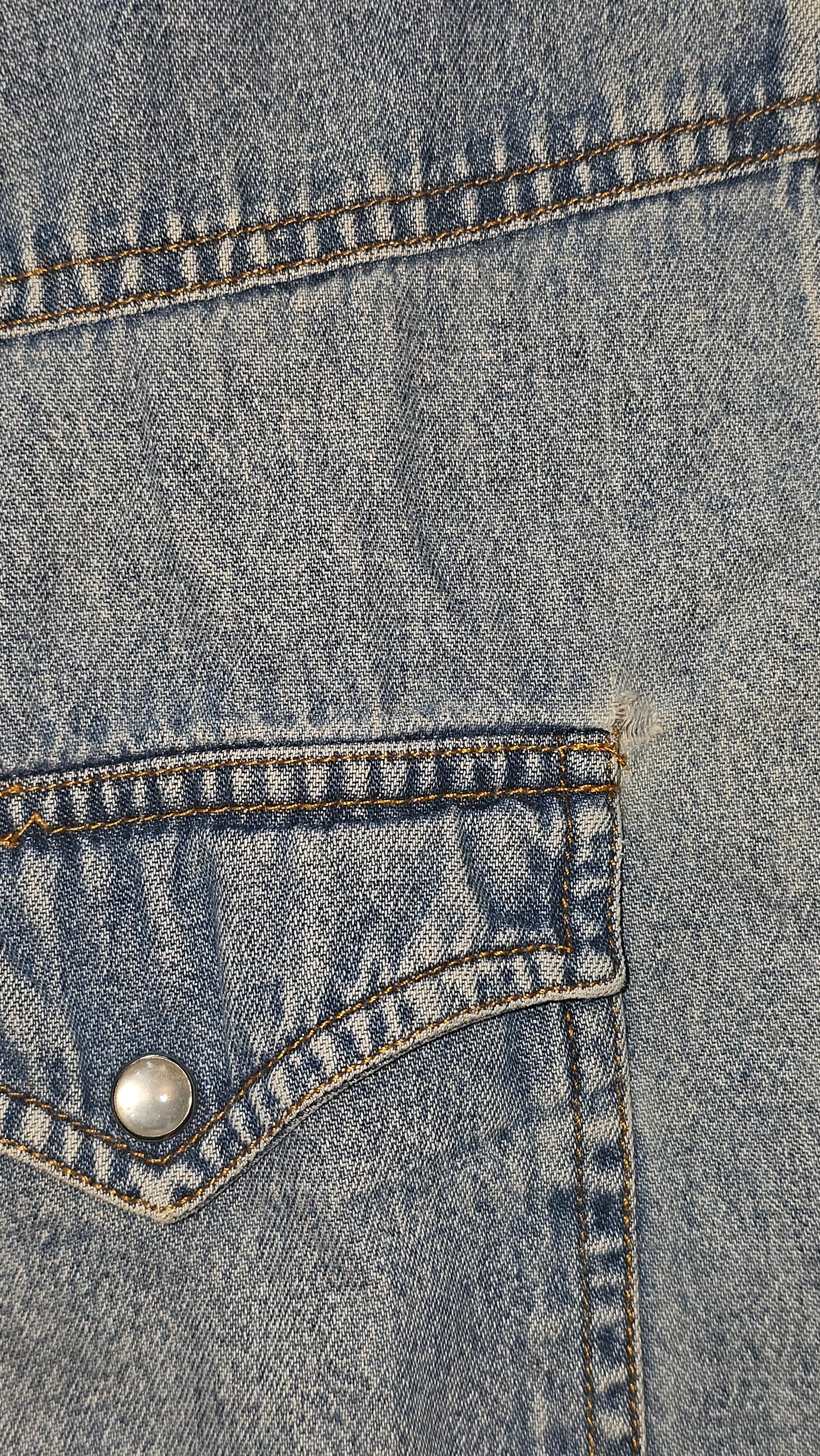 Distressed & Frayed - Salmon River Traders Western Snap Shirt - 90's M