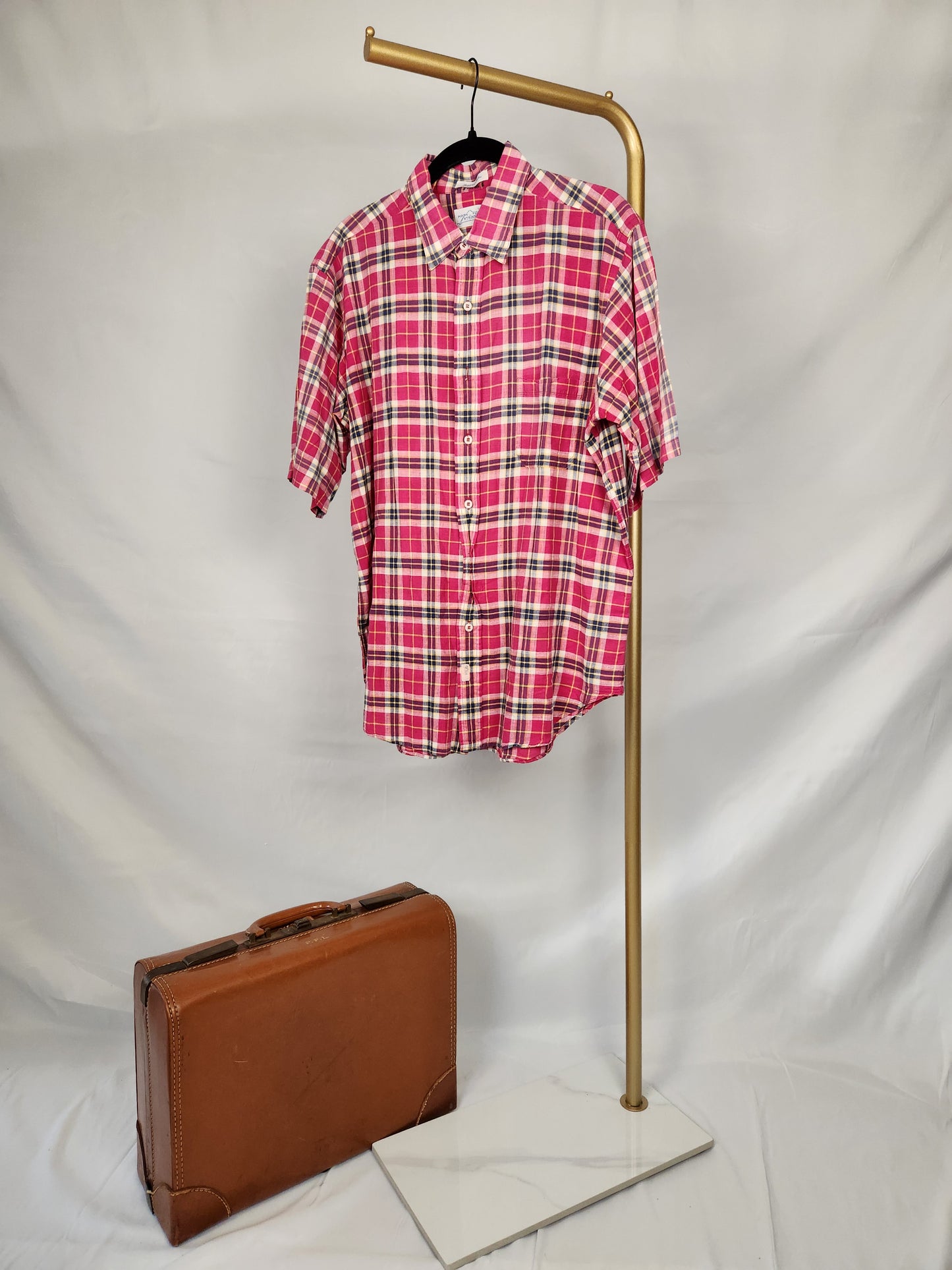 Vintage Mark Fore & Strike Madras Short-Sleeve Button Down