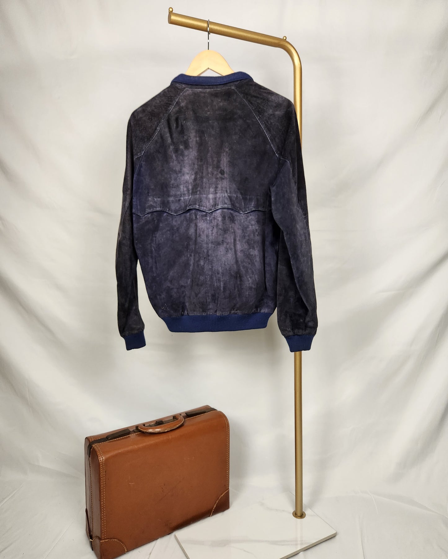 Vintage Baracuta Blue Suede Harrington Jacket