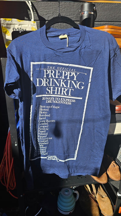1981 Rare Mint Official Preppy Drinking Shirt