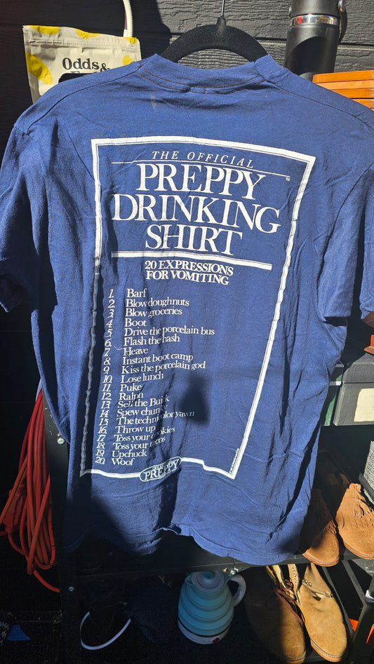 1981 Rare Mint Official Preppy Drinking Shirt