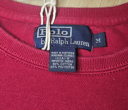 90's Red Poly-Cotton Crewneck Sweatshirt - M