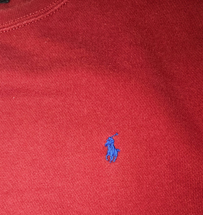 90's Red Poly-Cotton Crewneck Sweatshirt - M