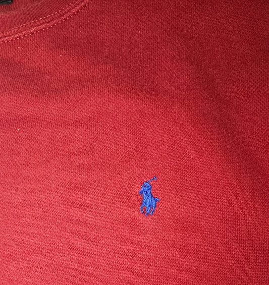 90's Red Poly-Cotton Crewneck Sweatshirt - M