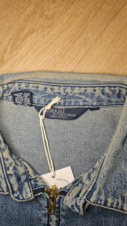 80's Polo Denim Zipped Jacket MIUSA - XL