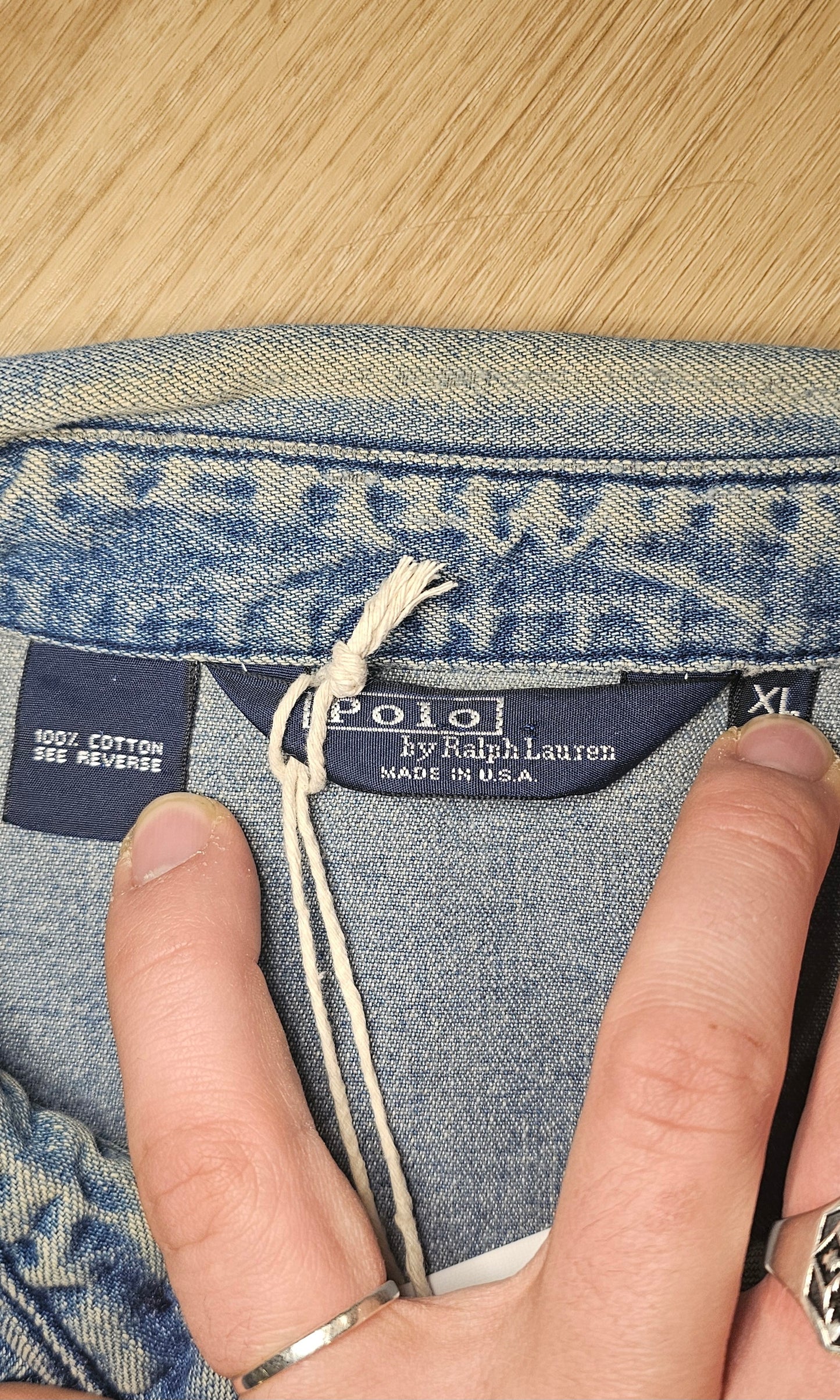 80's Polo Denim Zipped Jacket MIUSA - XL