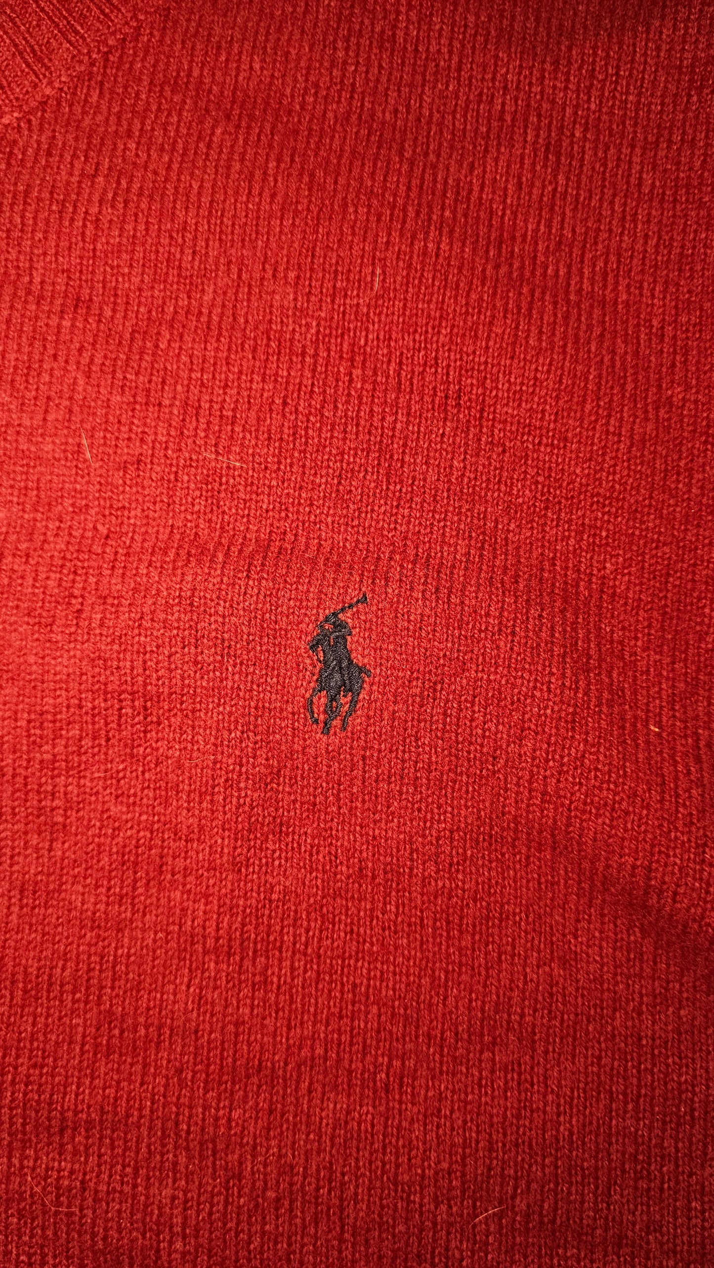 90's Polo Ralph Lauren Red Crewneck Sweater - XL