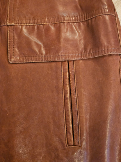 70's Worn and Thrashed Leather Jacket - 48