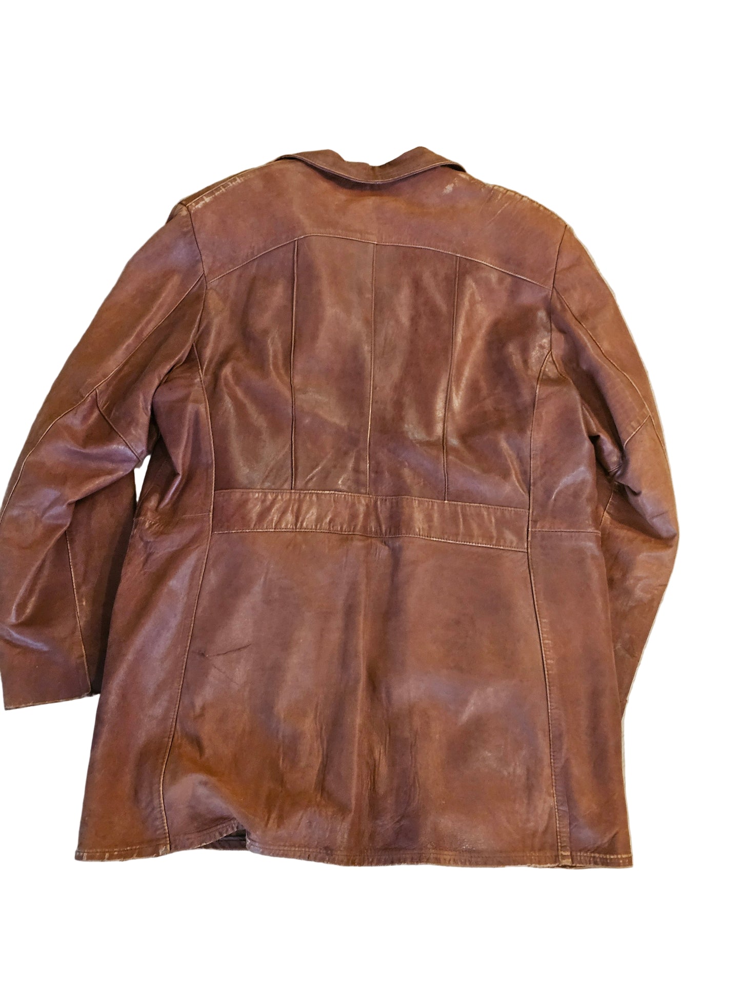 70's Worn and Thrashed Leather Jacket - 48