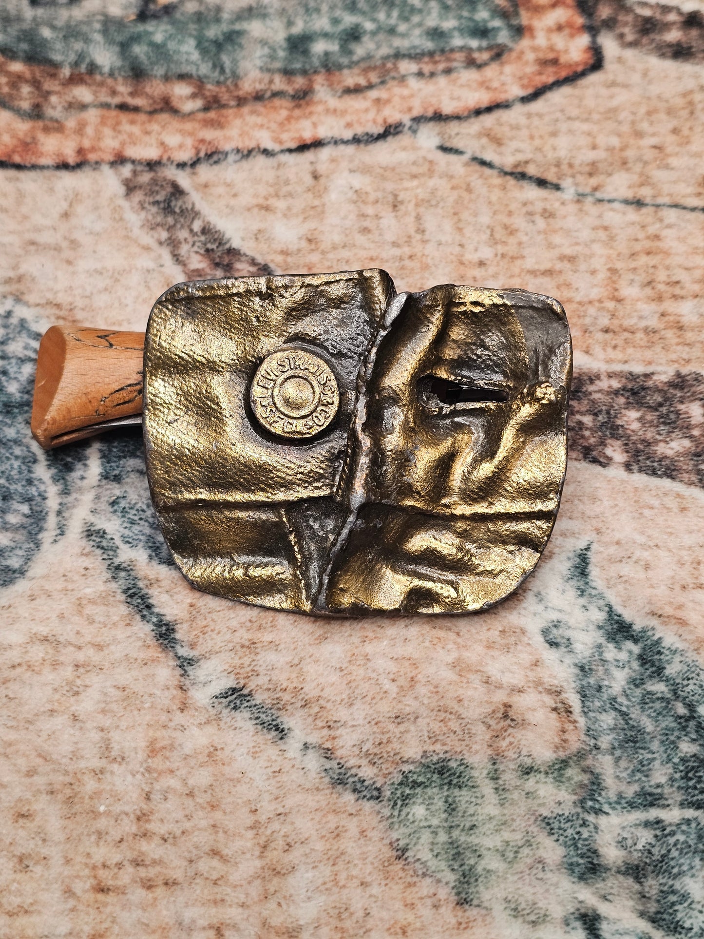 70's Brass Levi's Belt Buckle - Crazy