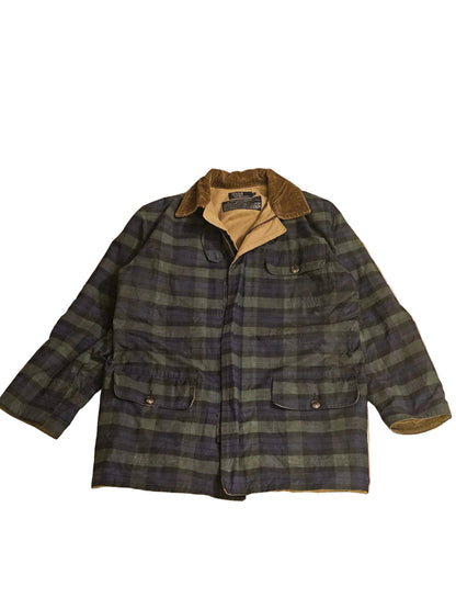 90's Polo Black Watch Waxed Jacket