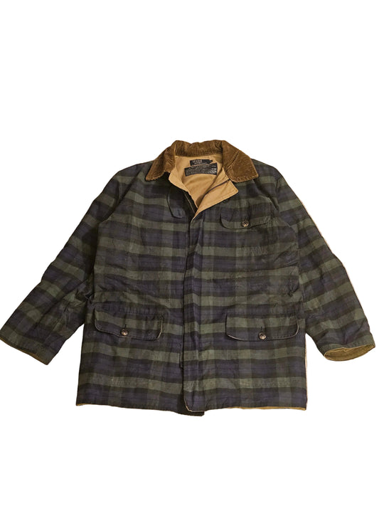 90's Polo Black Watch Waxed Jacket