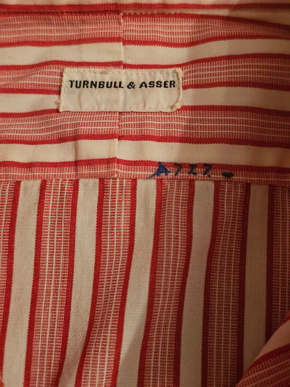 60's Bespoke Turnbull and Asser 14/31 - Red Multi Stripe - 21 x 30