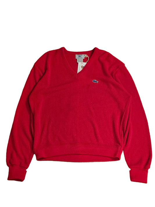 60s / 70s Izod x Lacoste Blue Alligator Acrylic Sweater - XL