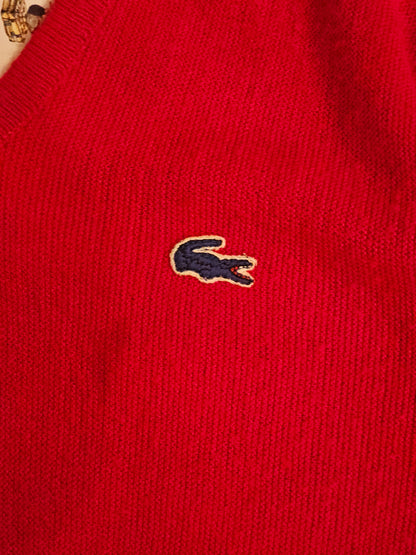 60s / 70s Izod x Lacoste Blue Alligator Acrylic Sweater - XL