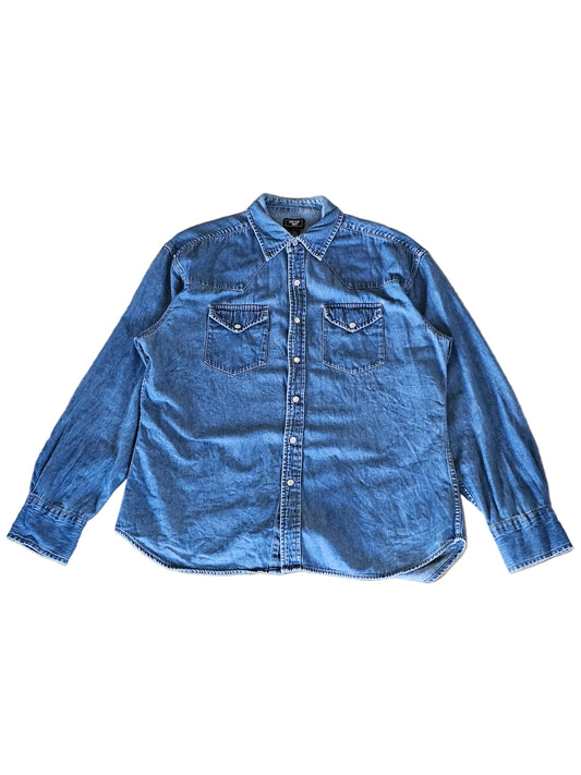 Denim Snap Button Western Shirt