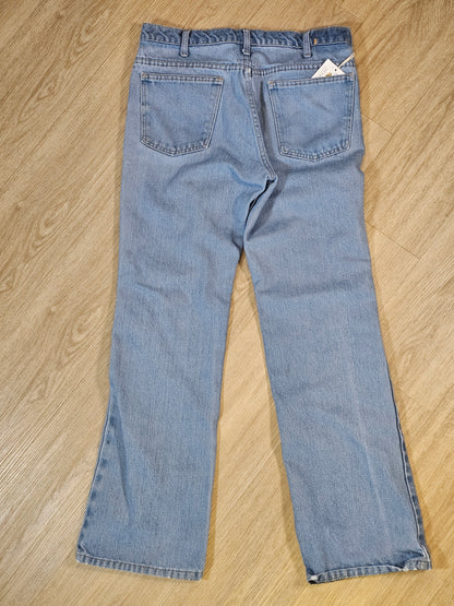 70's Vintage JC Penny Plain Pocket Bell Bottoms / Flares - 33 x 31