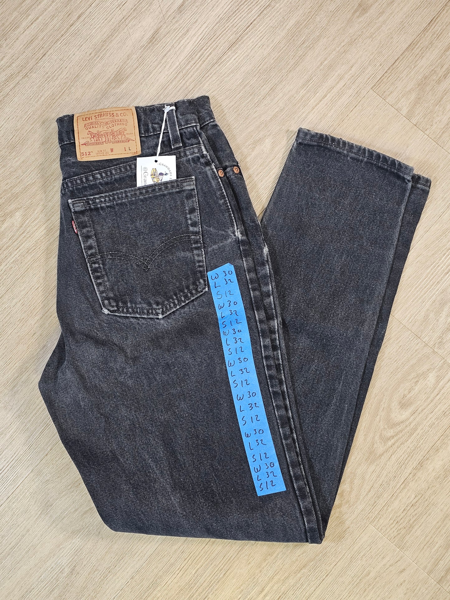 90'S Black Levis 512 30/32