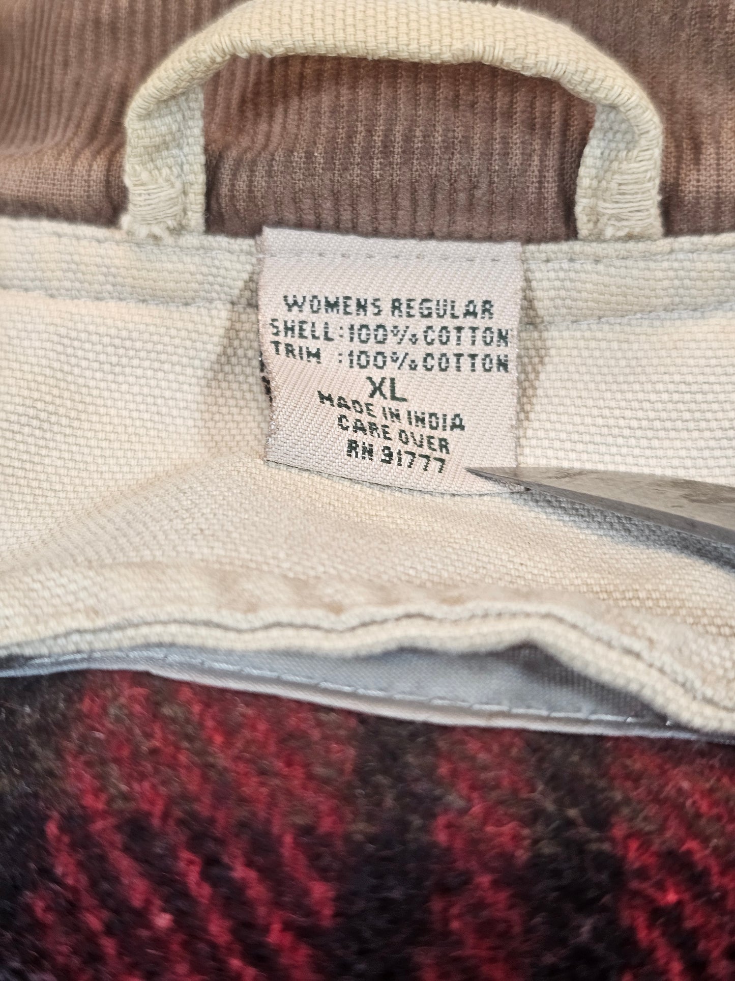 90's Women's XL LL Bean Chore Coat with Blanket Liner 26 x 29