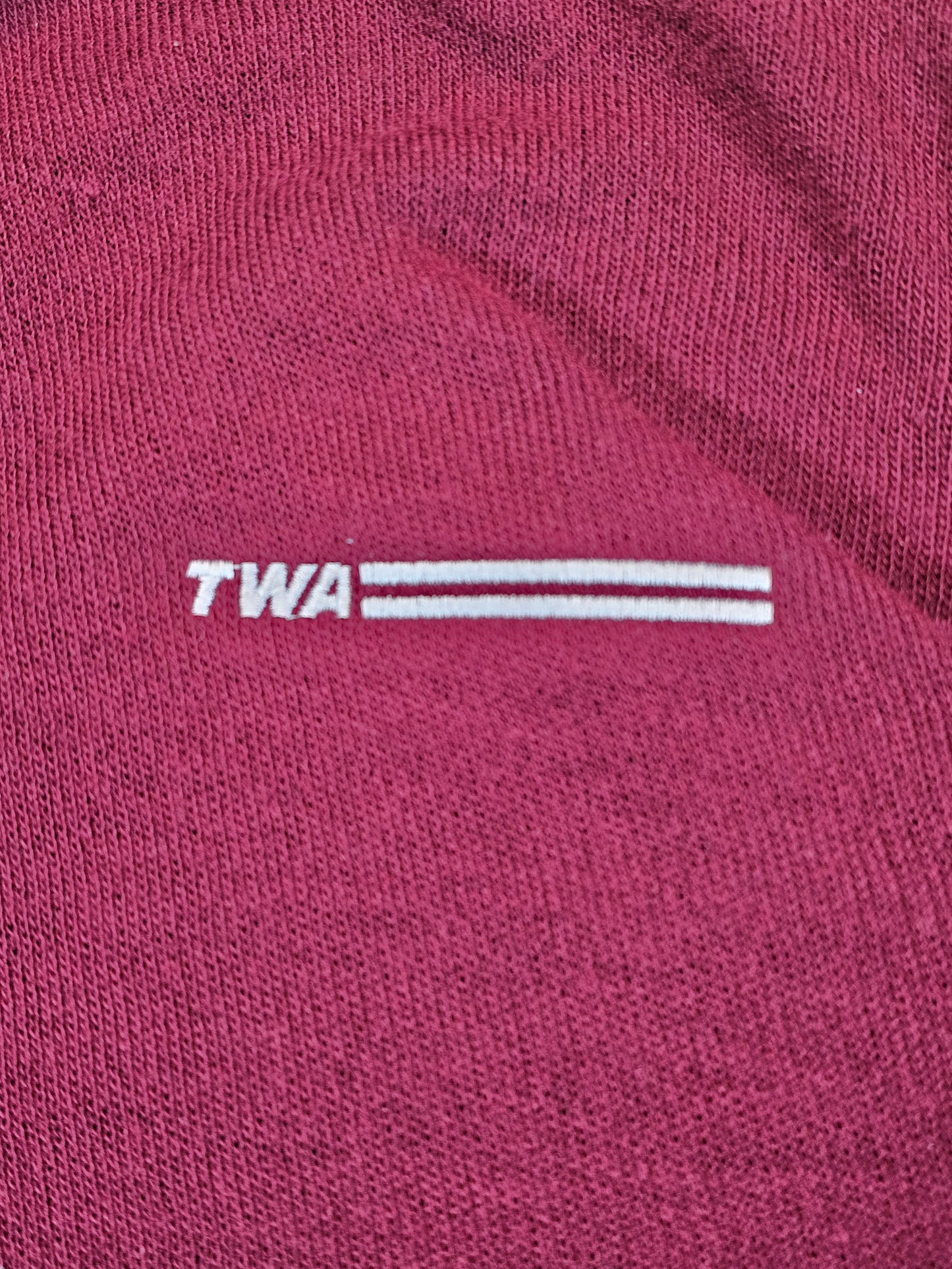 80's TWA Acrylic V Neck Sweater - M/L