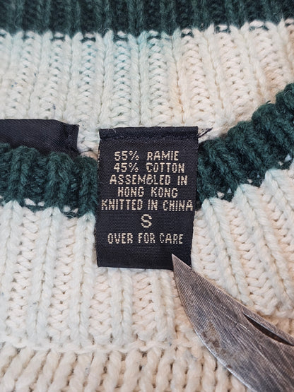 90's Structure Fair Isle Knit Cotton Sweater - M