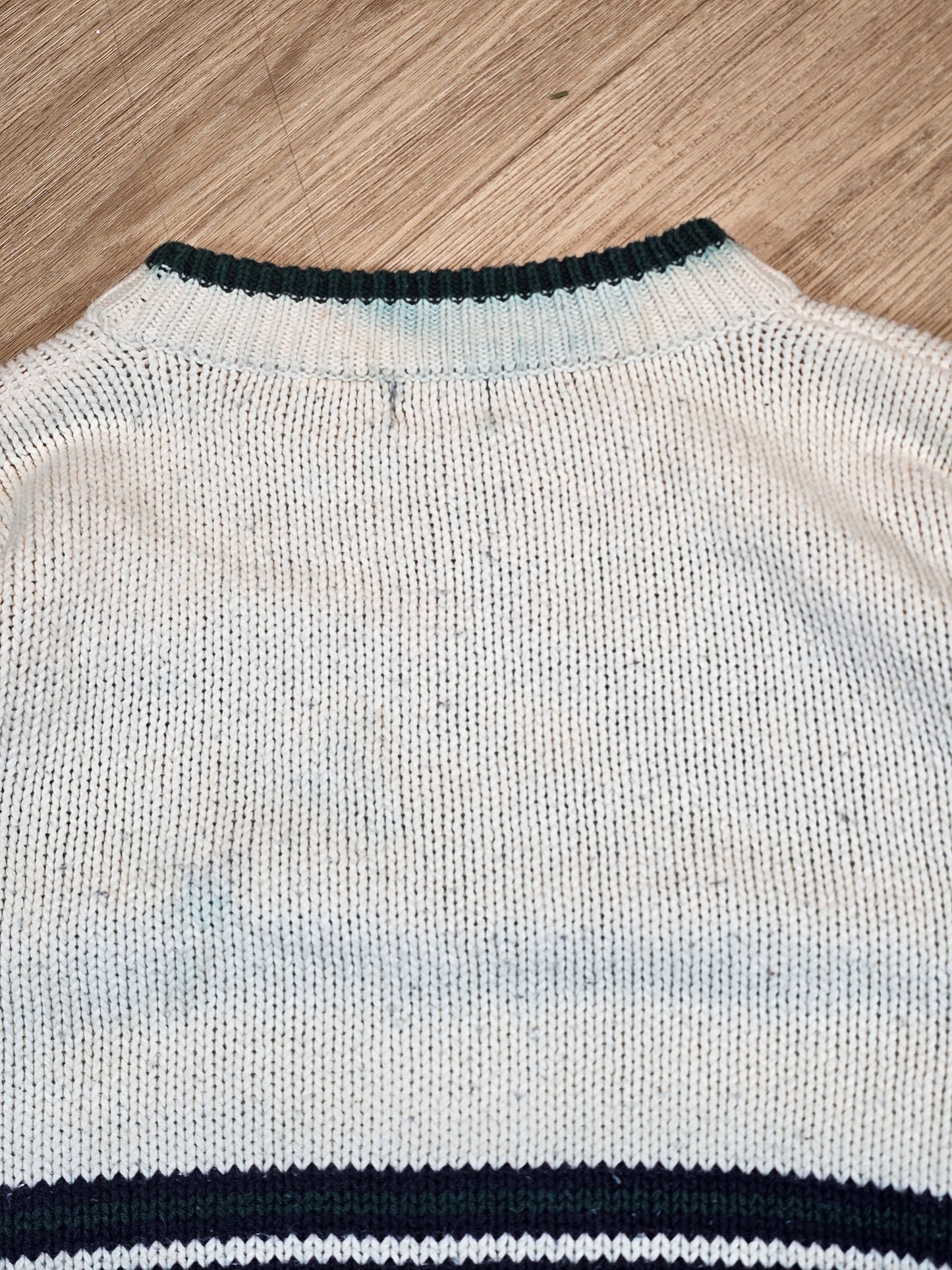 90's Structure Fair Isle Knit Cotton Sweater - M