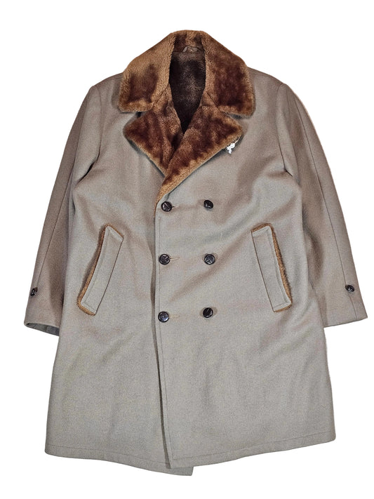 70's Vintage Faux Fur Overcoat - 44R - 24 x 41