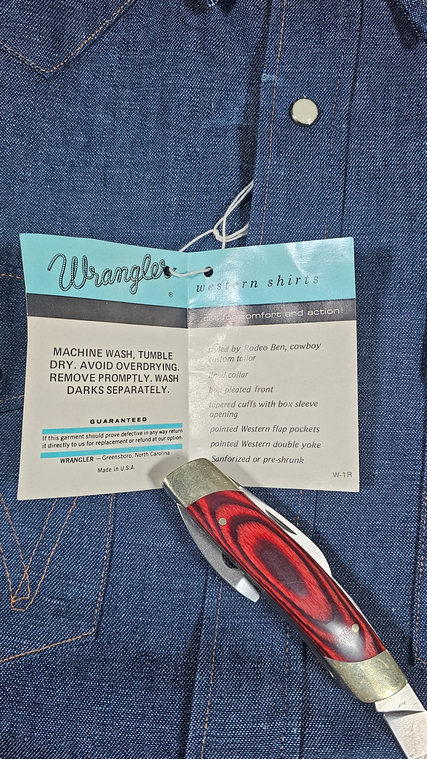 Deadstock Wrangler Cowboy Cut Snap Button - 15/32 - 21 x 32