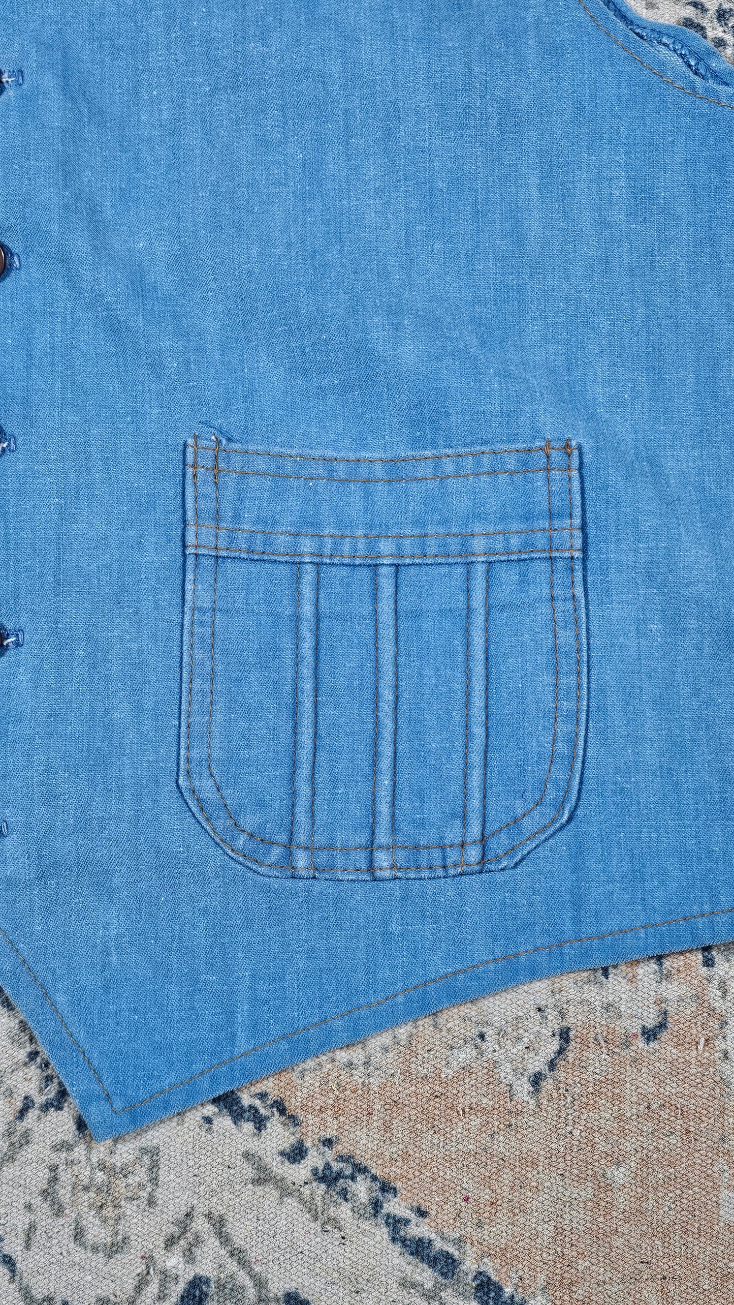 70s Moleskin Vest - 22.5 x 24