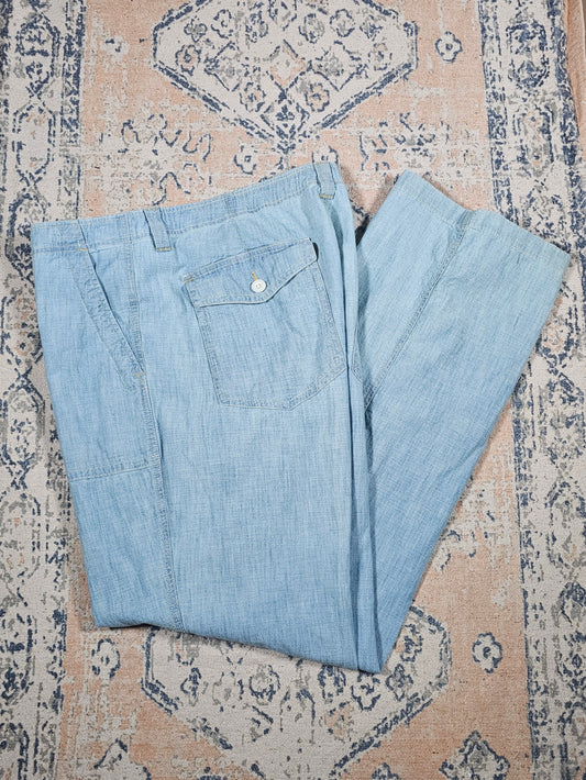 Lands End Chambray Coup Pants - 38 x 34