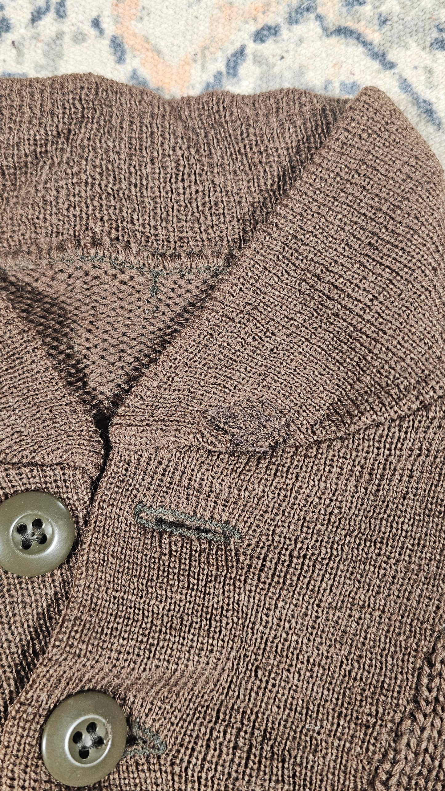 Vintage Military Knit - Mended - S/M 18.5 x 24