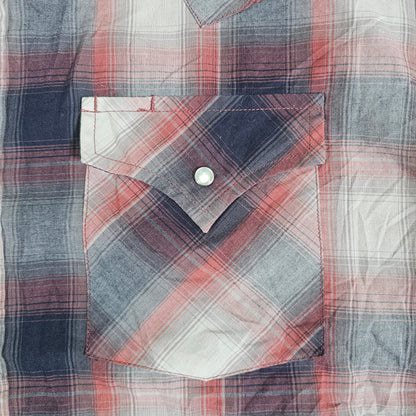 70's Pearl Snap Western Shirt - Plains - M