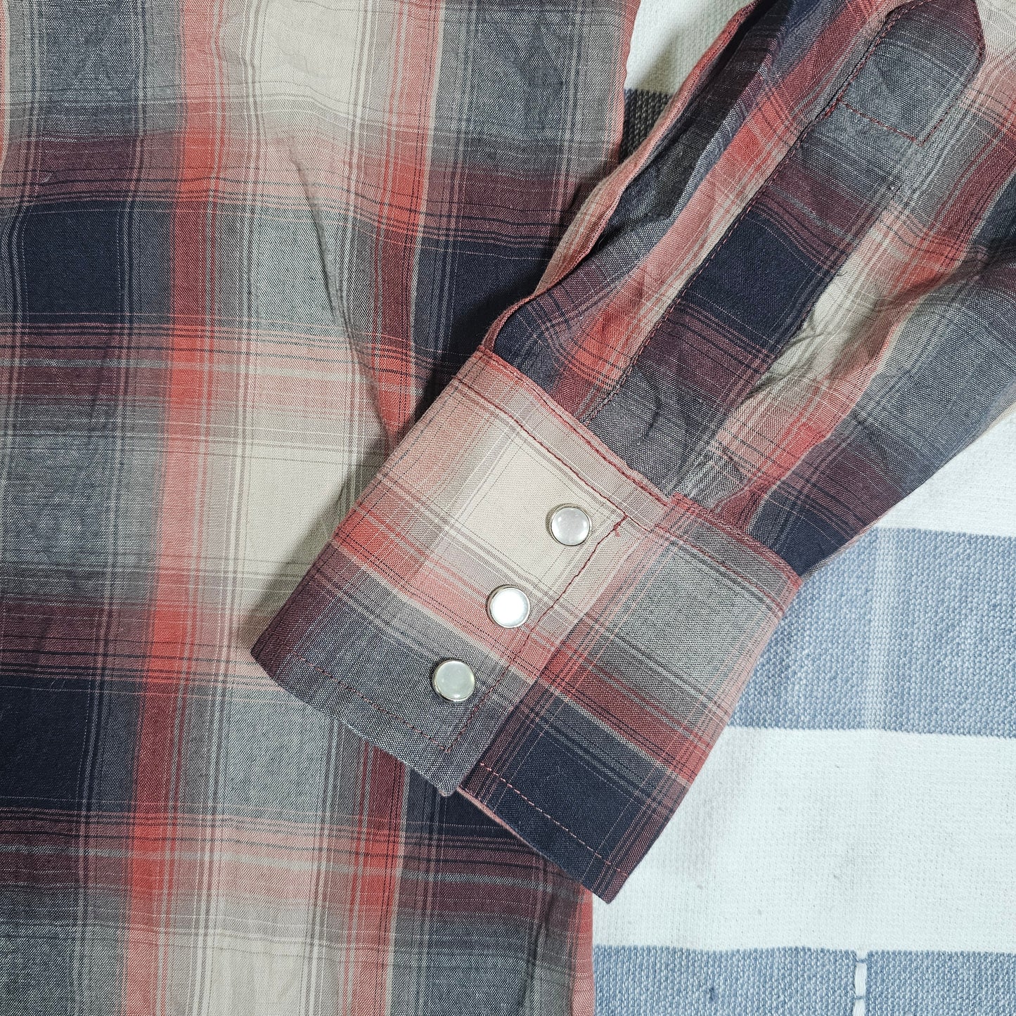 70's Pearl Snap Western Shirt - Plains - M