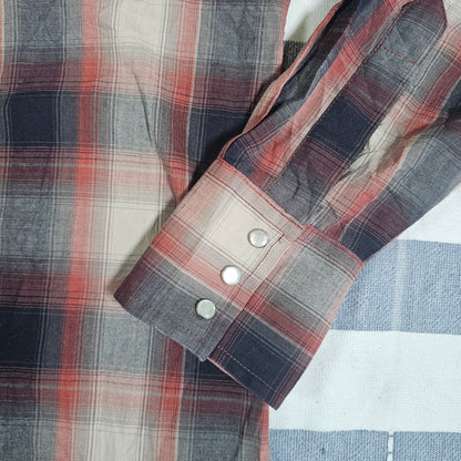 70's Pearl Snap Western Shirt - Plains - M